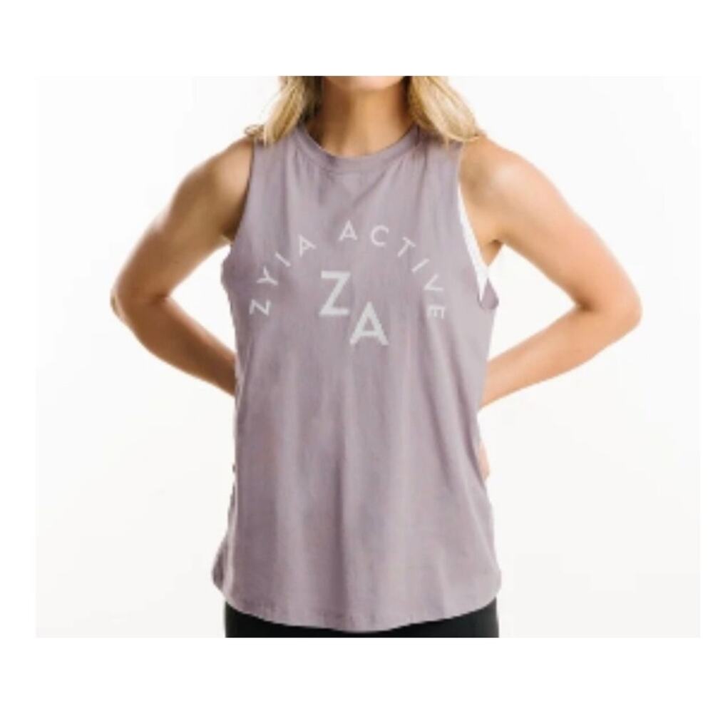 Zyia Active Lilac Purple Gym Activewear Sleeveless Size XL